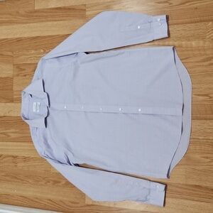 Calvin Klein Men's Dress Shirt Non Iron regular Fit Stripe size 16 34/35